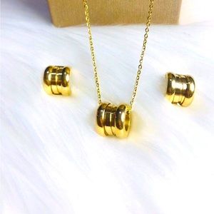 10K YG Inspired Necklace and Earrings